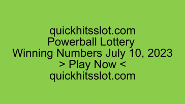 Powerball Lottery Winning Numbers July 10. Play Now. quickhitsslot.com