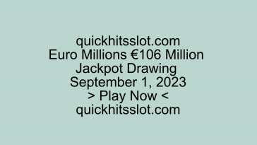 Euro Millions €106 Million Jackpot Drawing. Play Now. quickhitsslot.com