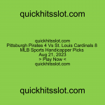 Pittsburgh Pirates 4 Vs St Louis Cardinals 8 MLB Picks. Play Now quickhitsslot.com