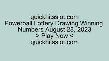 Powerball Lottery Drawing Winning Numbers. Play Now quickhitsslot.com