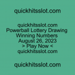Powerball Lottery Drawing Winning Numbers August 26, 2023. Play Now quickhitsslot.com